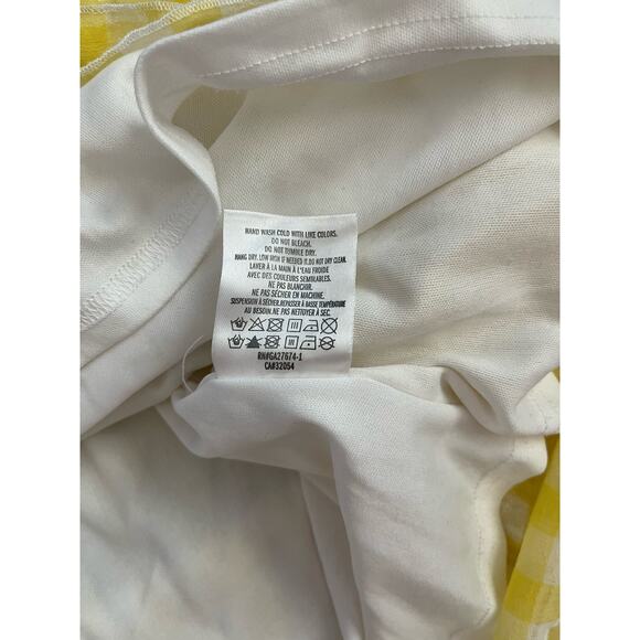 Eva Franco Lynsey Gingham Maxi Skirt Yellow Motif Size XS - Picture 11 of 12